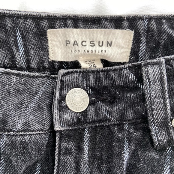 PacSun Dark Gray Denim Mini Skirt Size 24 - Picture 3 of 4
